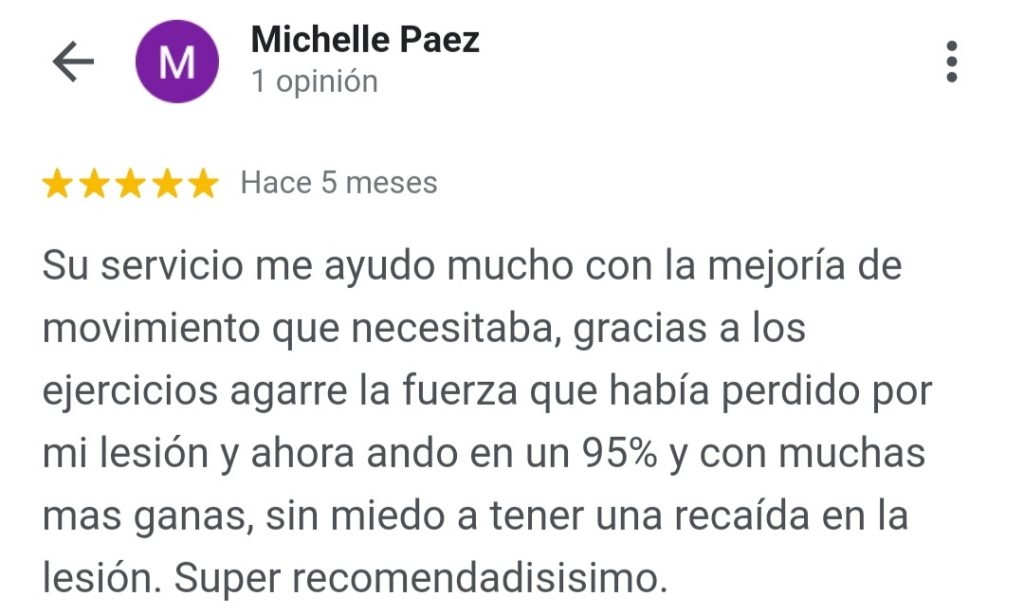 Michelle Paez- testimonio kinechi